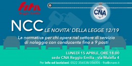 Seminario CNA Fita: le novità della legge 12/19 per gli NCC