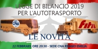 Legge di Bilancio 2019: le novità per l'autotrasporto