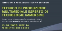 Presentazione percorso post diploma: Tecnico di produzione multimediale 